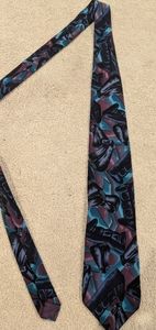 Vintage blue & purple tie
